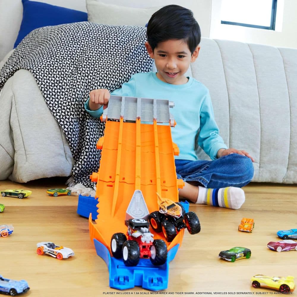 Hot Wheels Monster Trucks Race Down Destruction Playset First Alternate Image