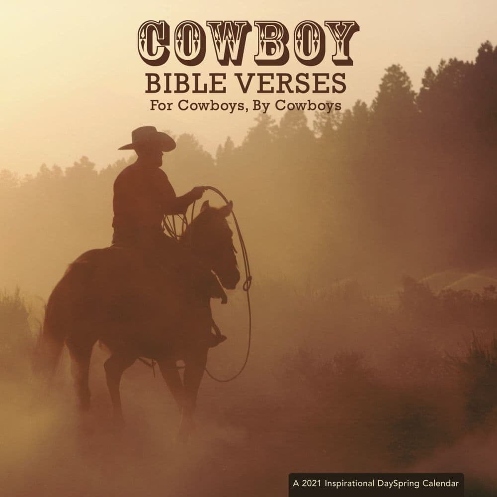 Simplified Cowboy Bible Wall Calendar