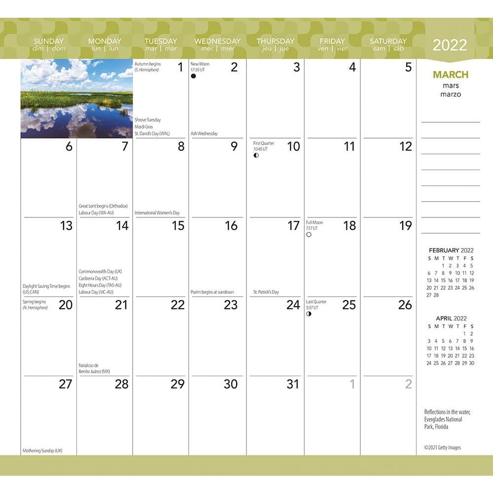 2022-2023  WATERFALLS 2 Year Purse Pocket Calendar Planner FREE SHIPPING 