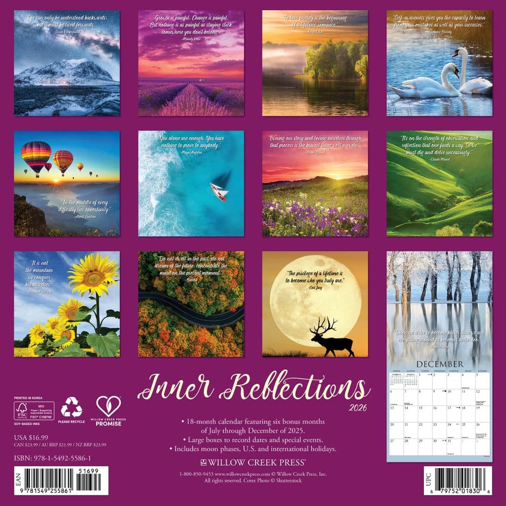 Inner Reflections 2026 Wall Calendar First Alternate Image