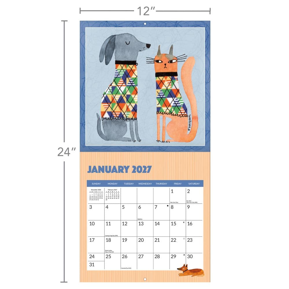 Cats and Dogs 2027 Wall Calendar Third Alternate Image