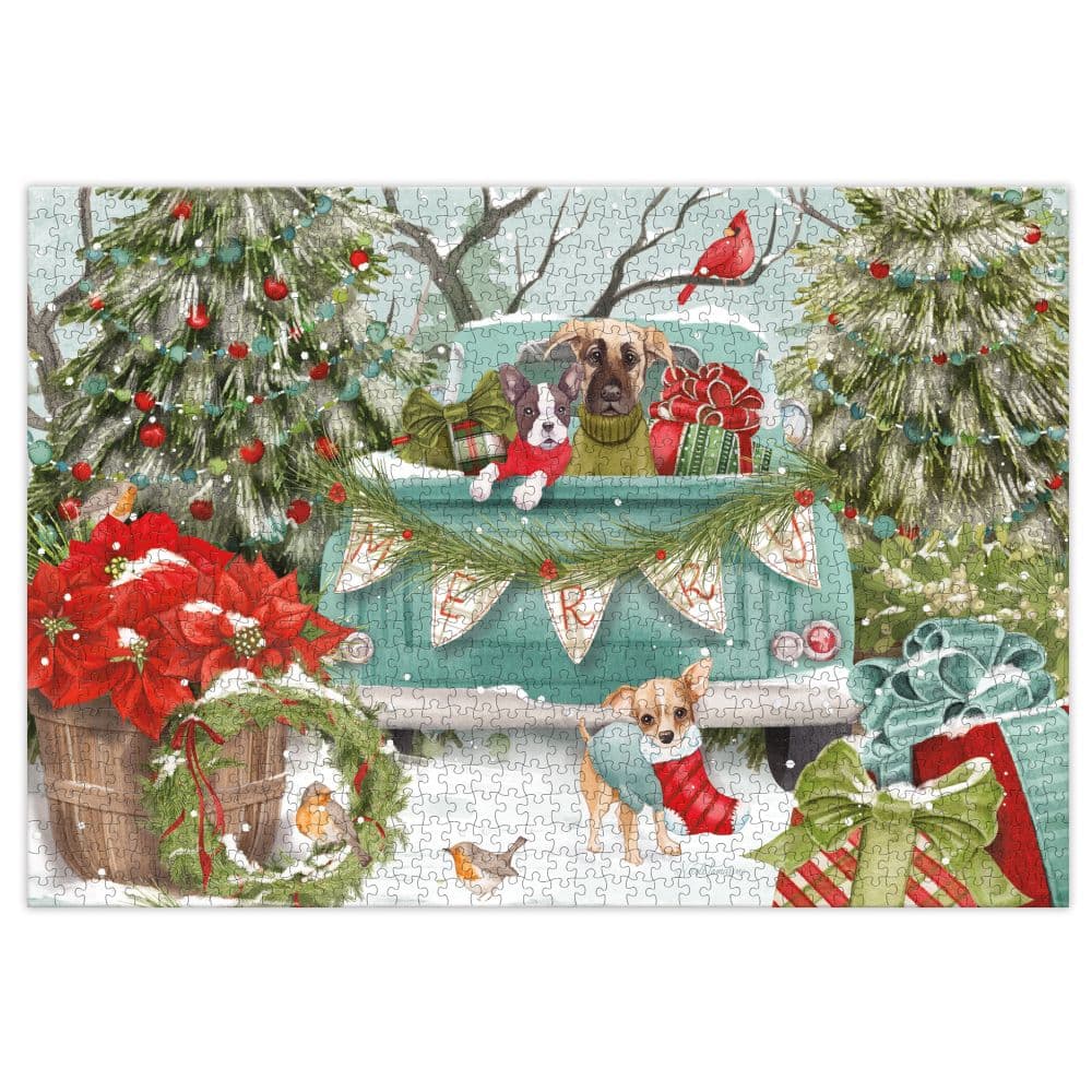 Merry Dogs 1000 Pc Puzzle image