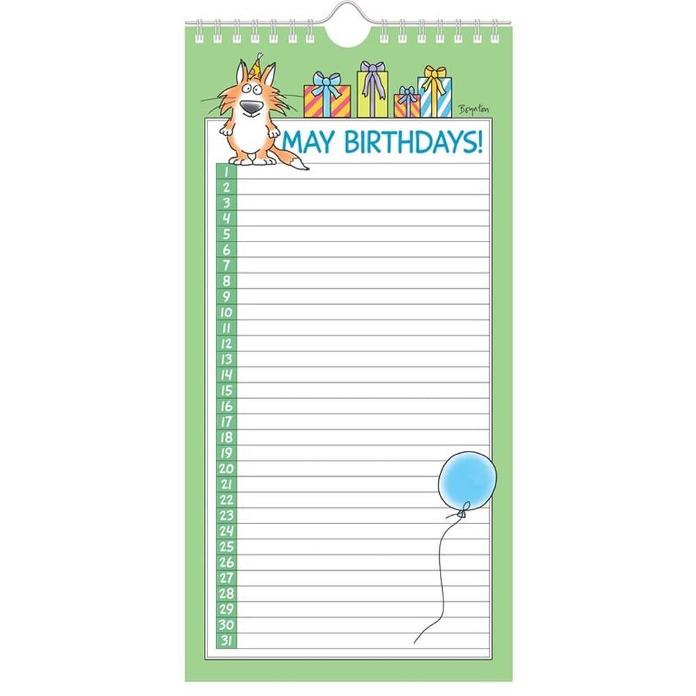 Family Friends Birthday Perpetual Wall Calendar Third Alternate Image width="1000" height="1000"