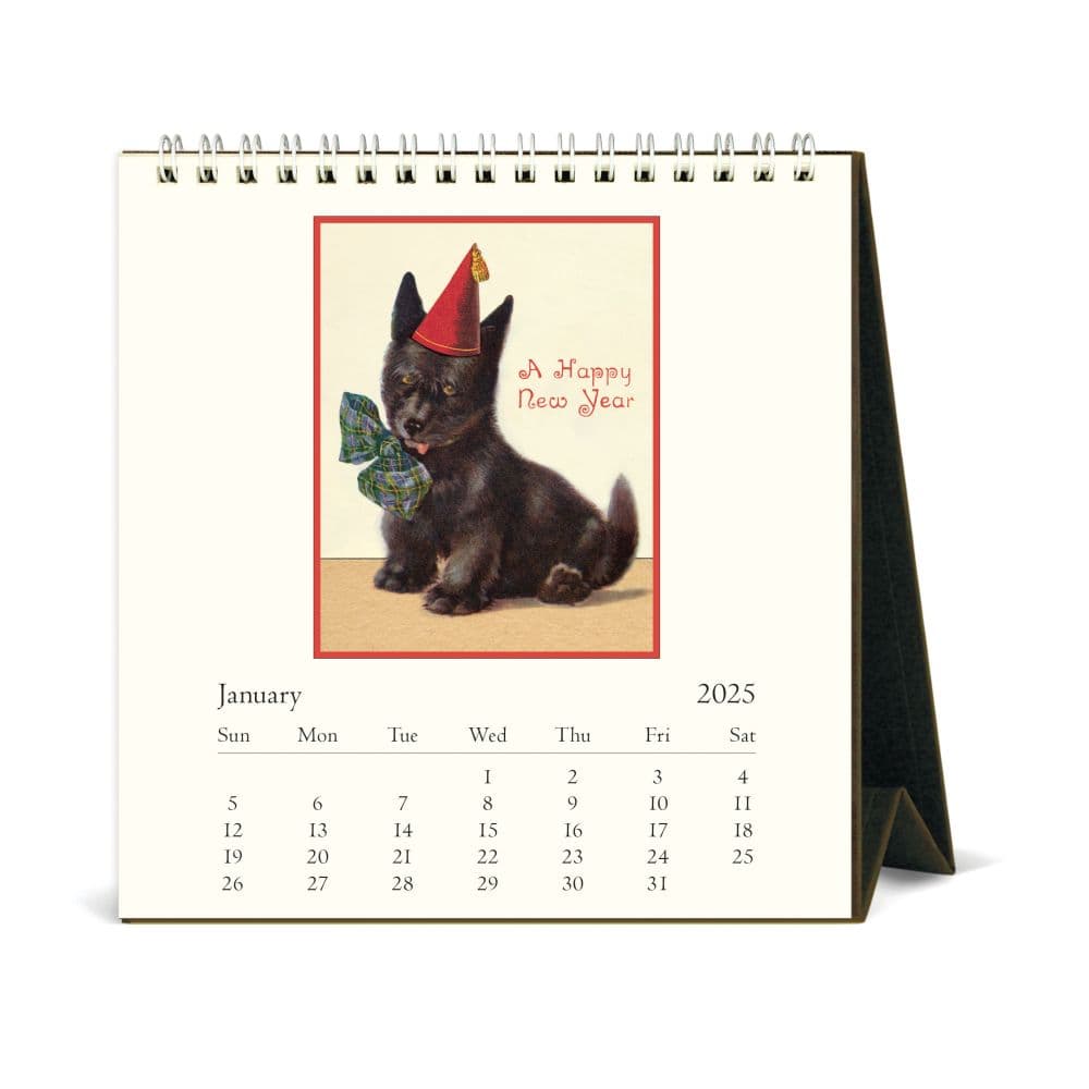 Dogs Vintage 2025 Easel Desk Calendar First Alternate Image width="1000" height="1000"