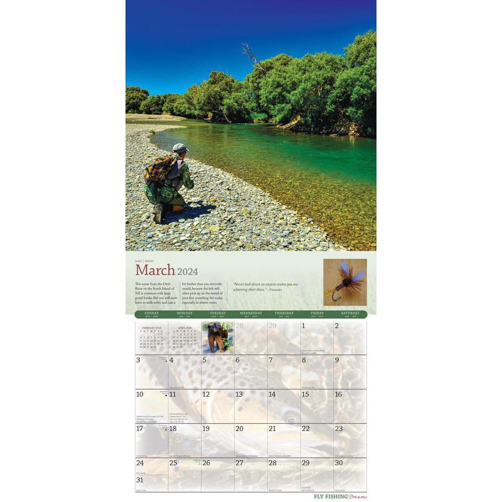 Fly Fishing Dreams 2024 Wall Calendar