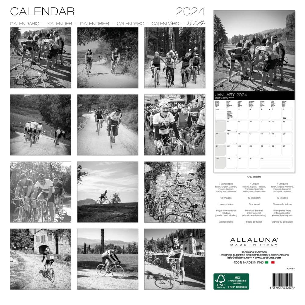 Cycling 2024 Wall Calendar