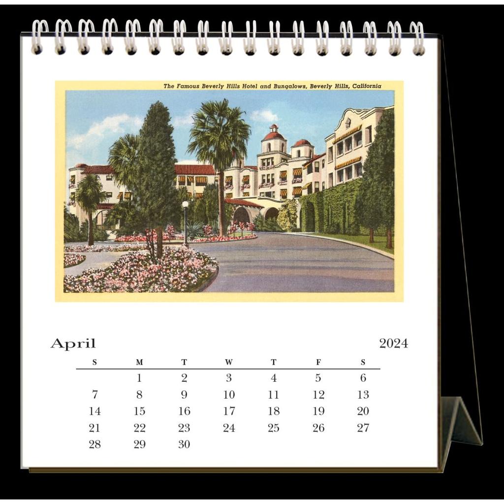 Los Angeles Nostalgic 2024 Easel Desk Calendar Second Alternate Image width=&quot;1000&quot; height=&quot;1000&quot;