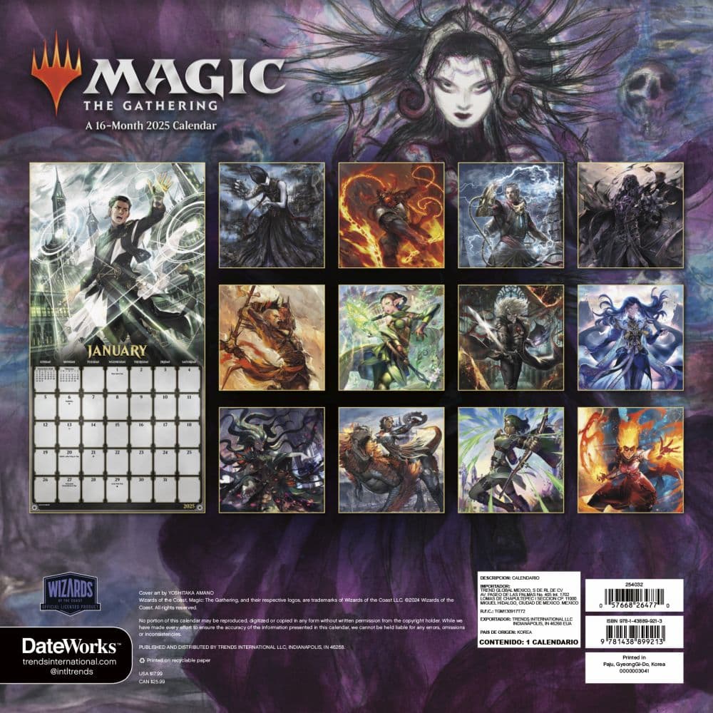 Magic the Gathering 2025 Wall Calendar Alt3