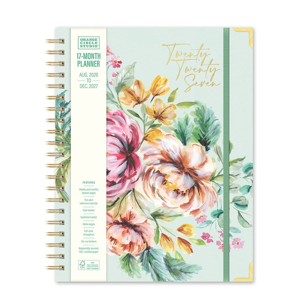 Bella Flora 2027 Deluxe Extra-Large Spiral Planner Main Product Image