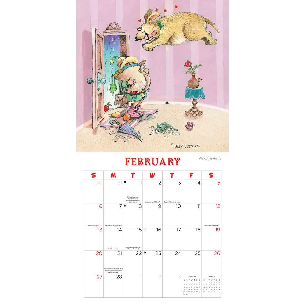 GARY PATTERSON'S DOGS 2022 MAGNETIC CALENDAR PAD WALL 