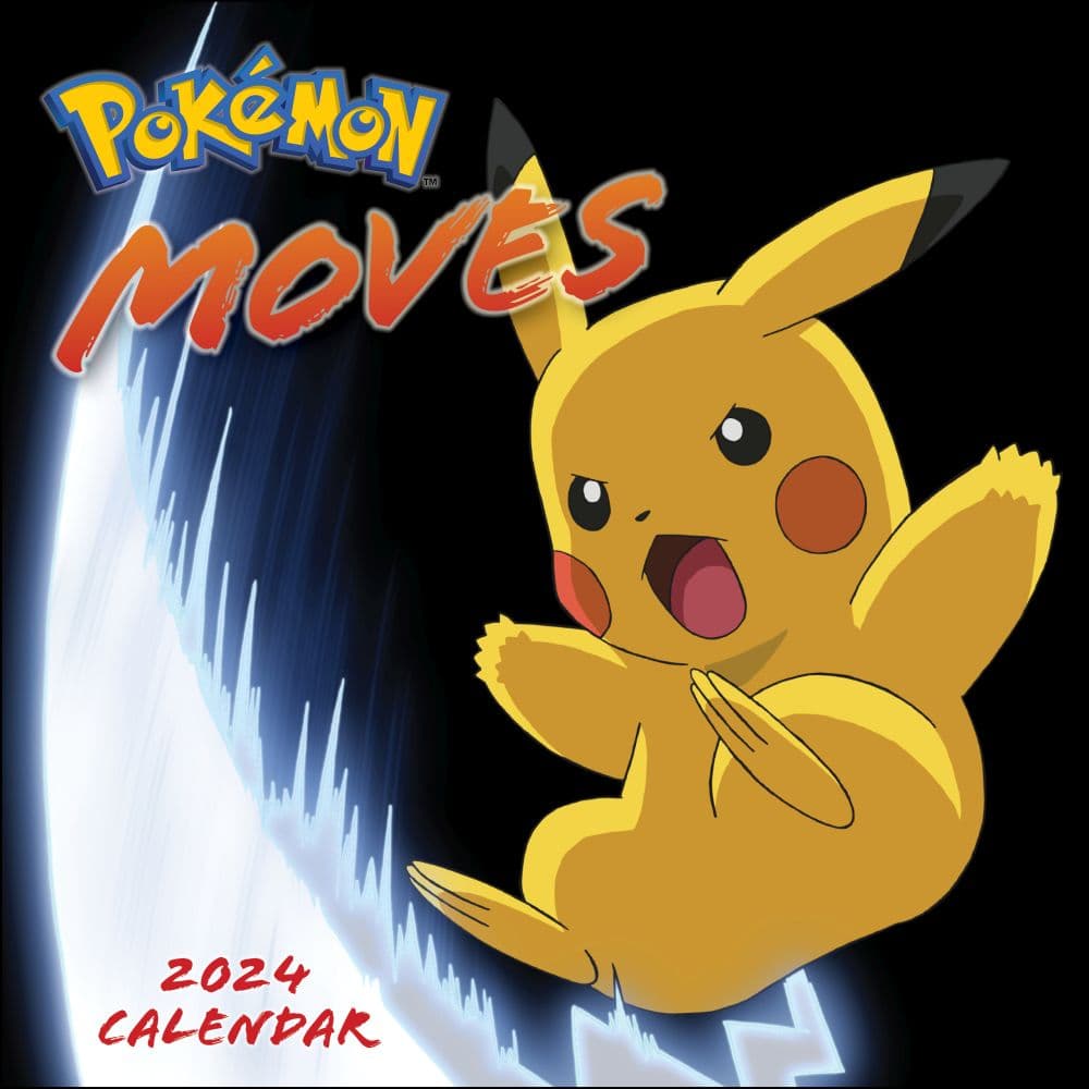 Pokemon Moves 2025 Wall Calendar