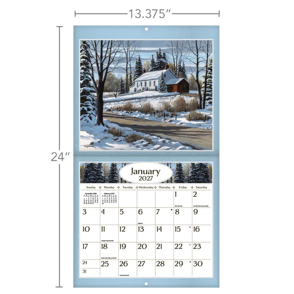 Road Home 2027 Wall Calendar by Bill Saunders Third Alternate Image