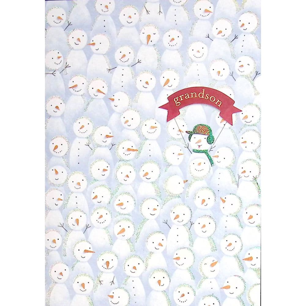 Snowman Grandson Christmas Card First Alternate Image