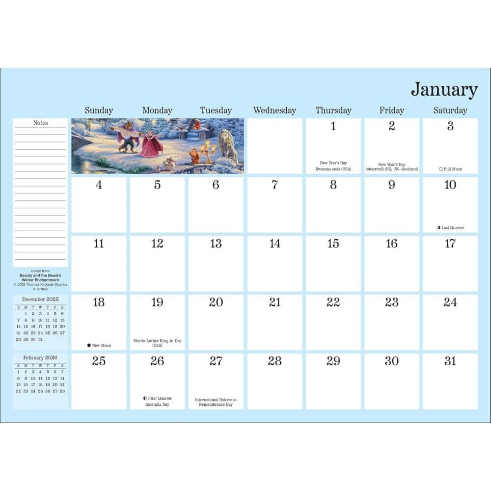 Thomas Kinkade Disney 2026 Monthly Pocket Planner Second Alternate Image