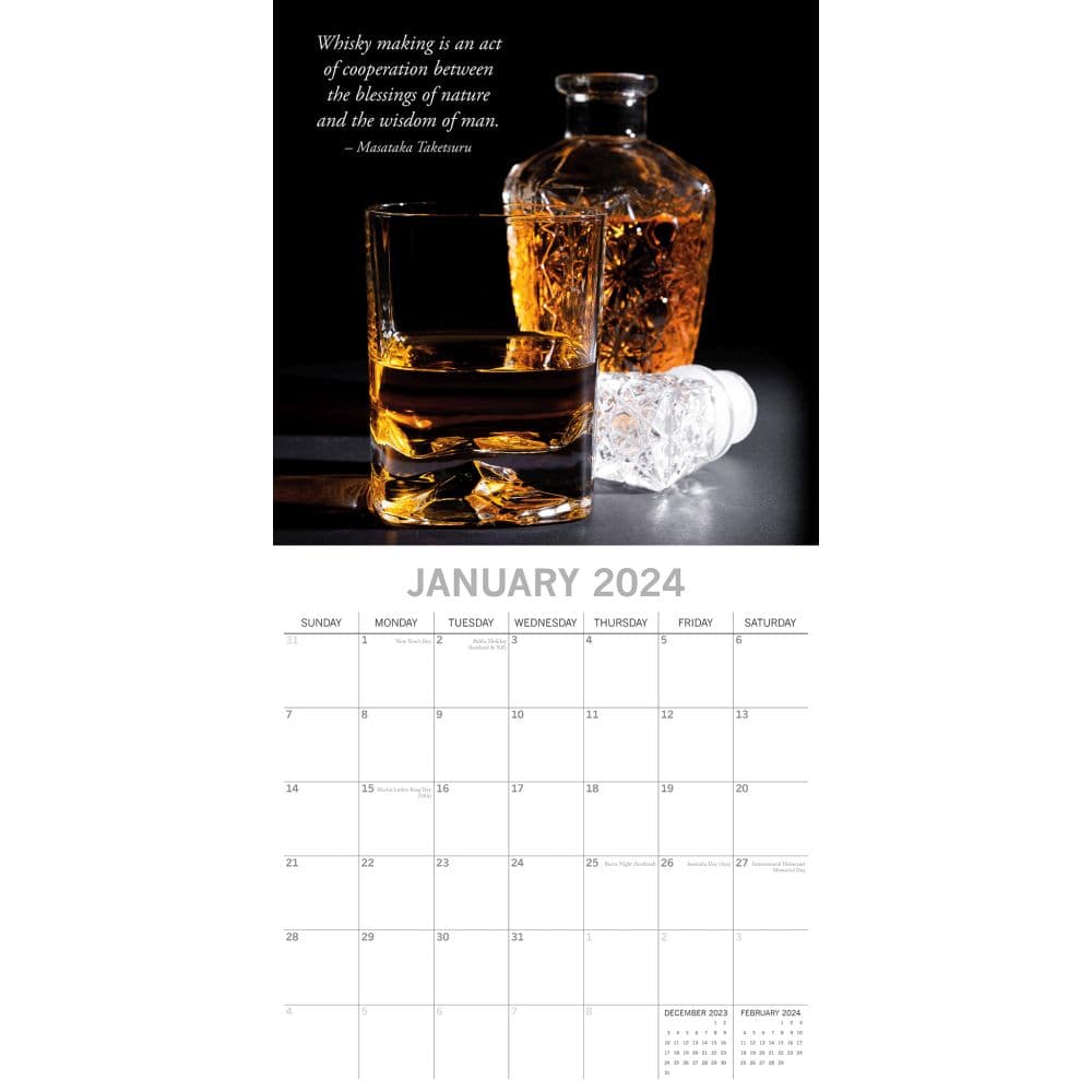 Whisky 2024 Wall Calendar