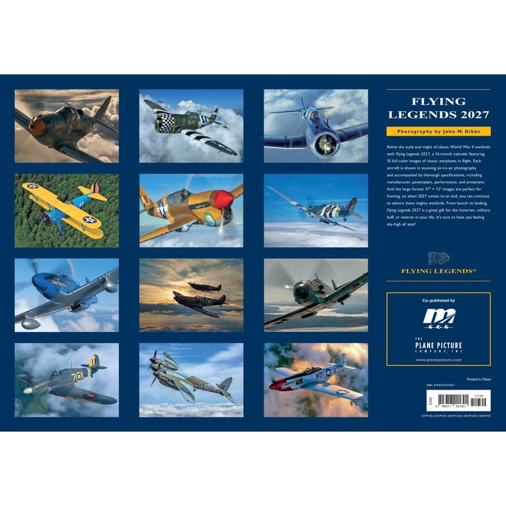 Flying Legends 2027 Wall Calendar First Alternate Image
