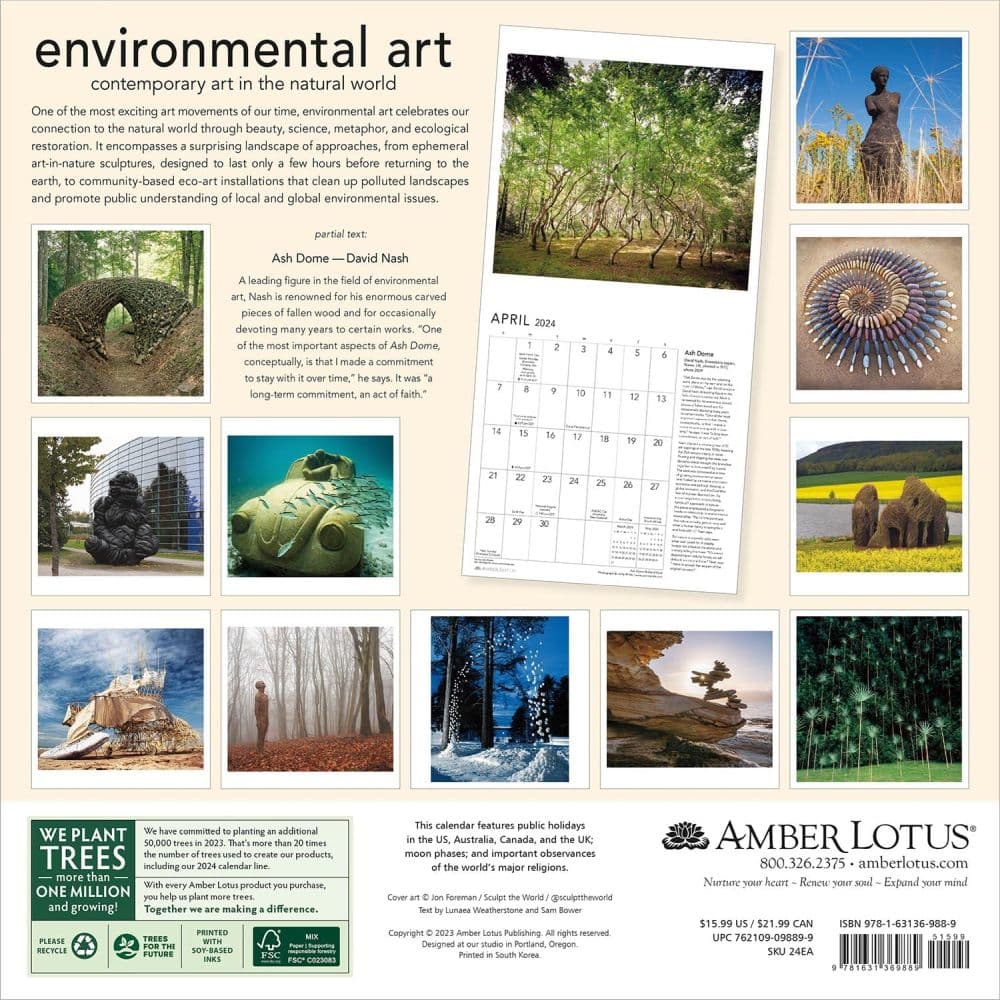Environmental Art 2024 Wall Calendar Alt1