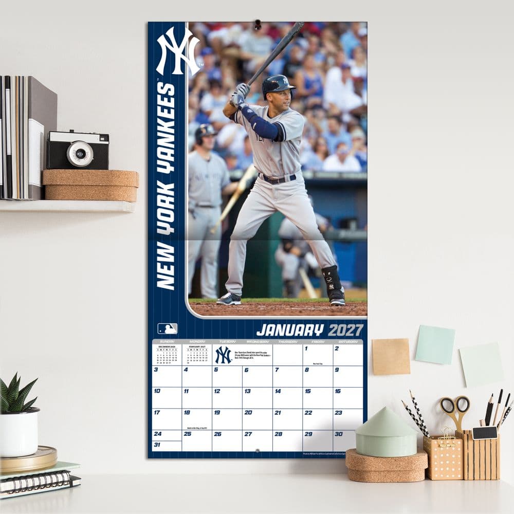 MLB New York Yankees Derek Jeter 2027 Wall Calendar Fifth Alternate Image