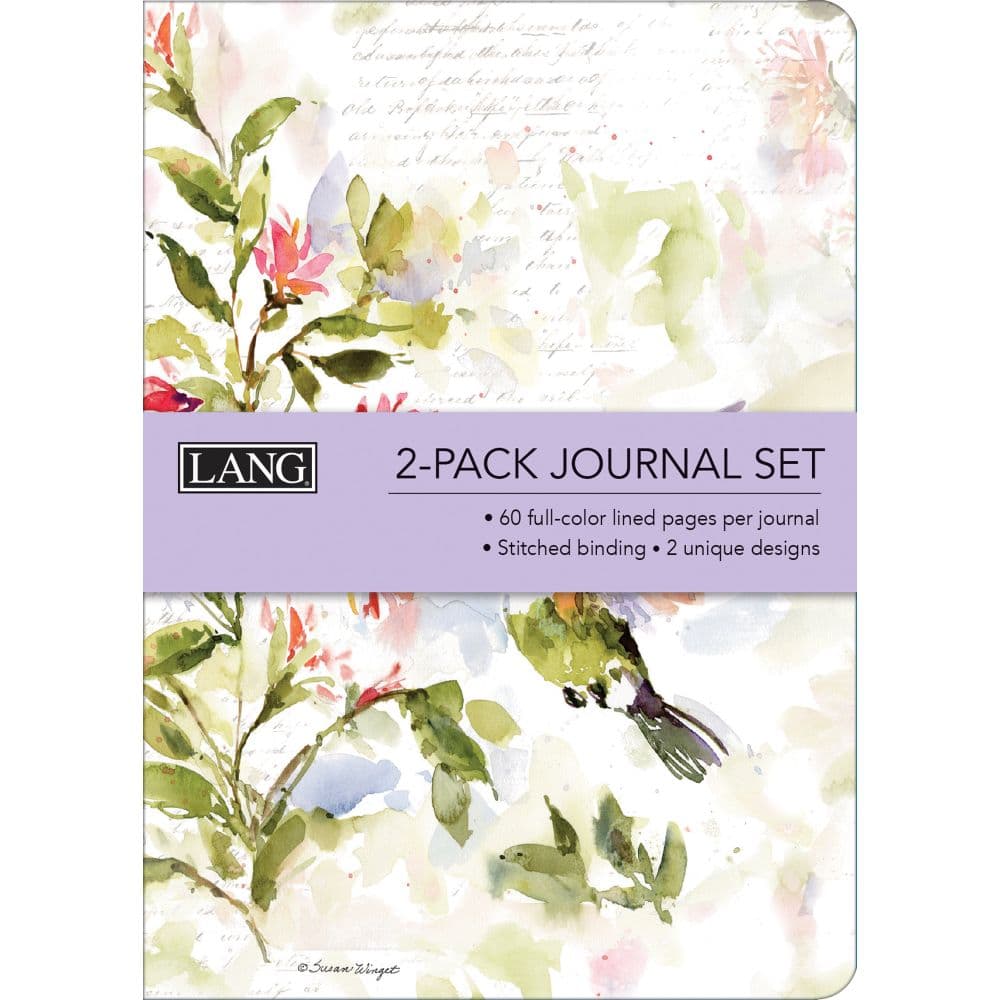 Hummingbird Floral 2 Pack Journals Alt5