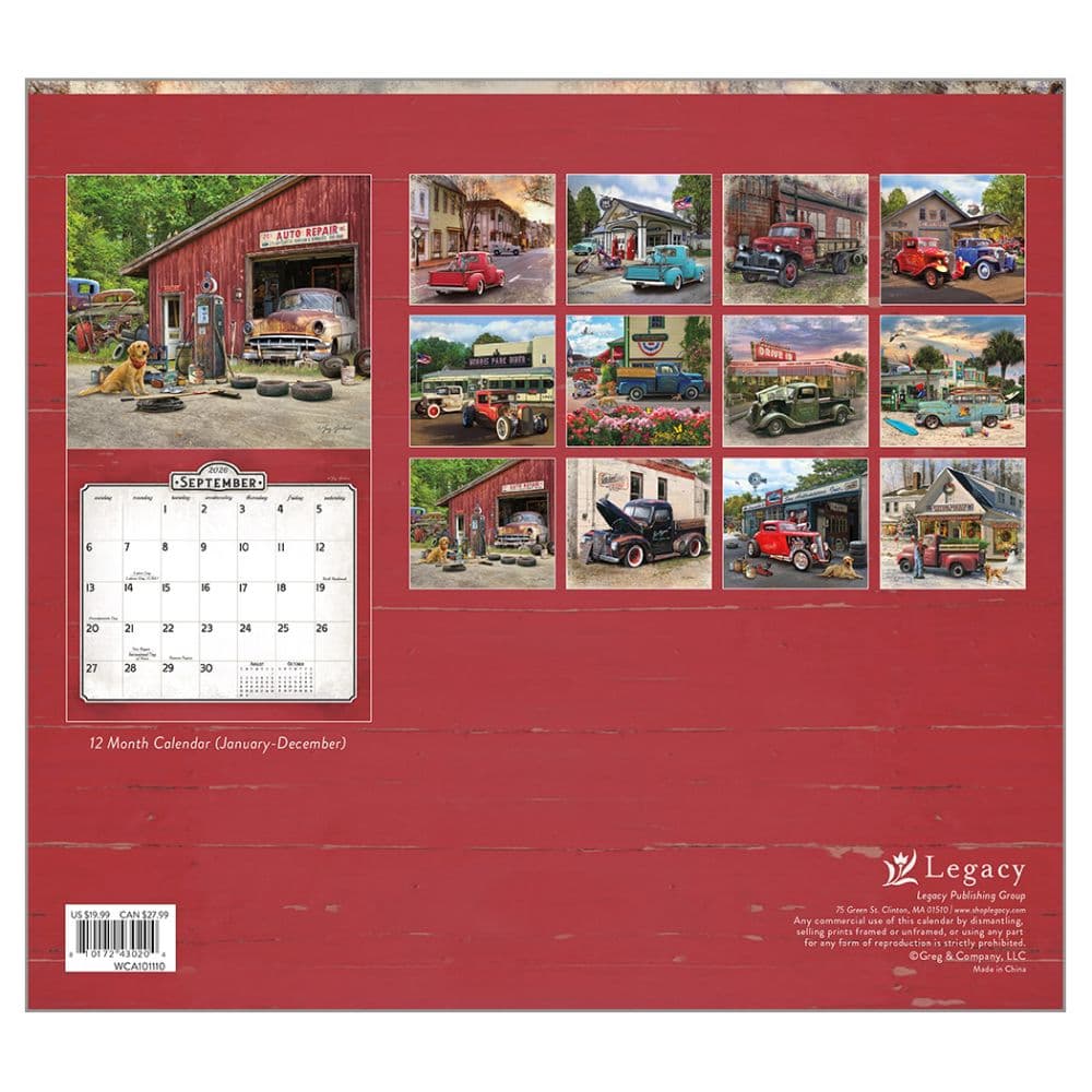 Nostalgic Main Street by Greg Giordano 2026 Wall Calendar First Alternate  Image