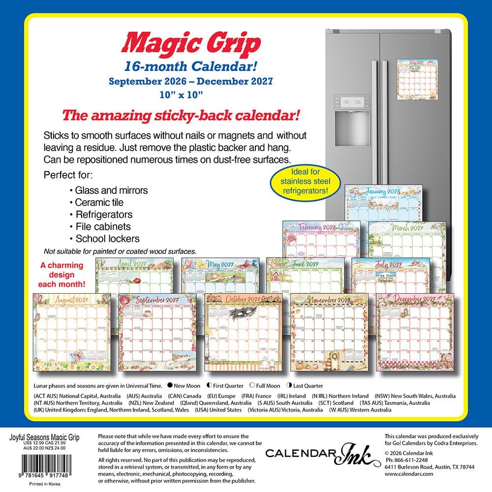 Joyful Seasons Magic Grip 2027 Wall Calendar First Alternate Image