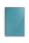 image Metallic Blue Spiral Leatheresque Notebook Main Image