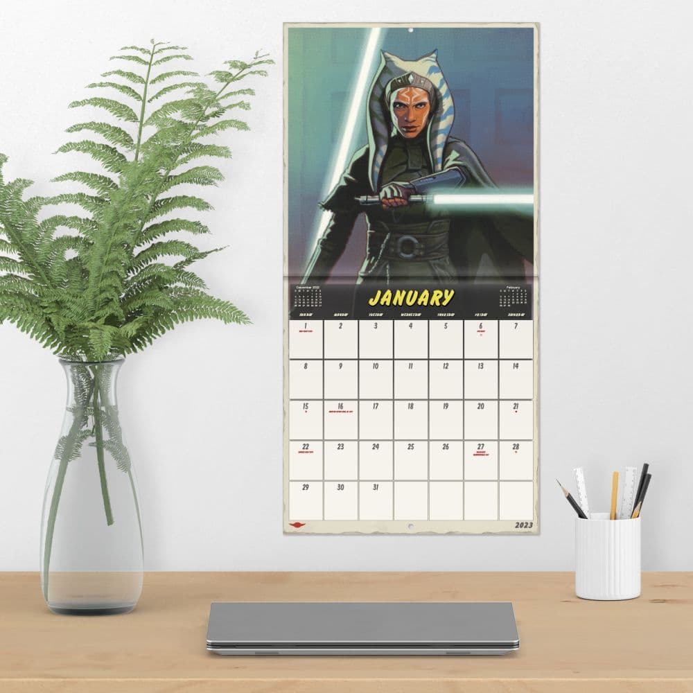 Mandalorian SW Excl wPrint 2023 Wall Calendar - Calendars.com