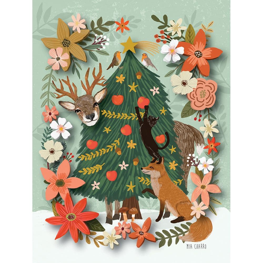 Festive Forest Friends Luxe Christmas Cards Main Product Image