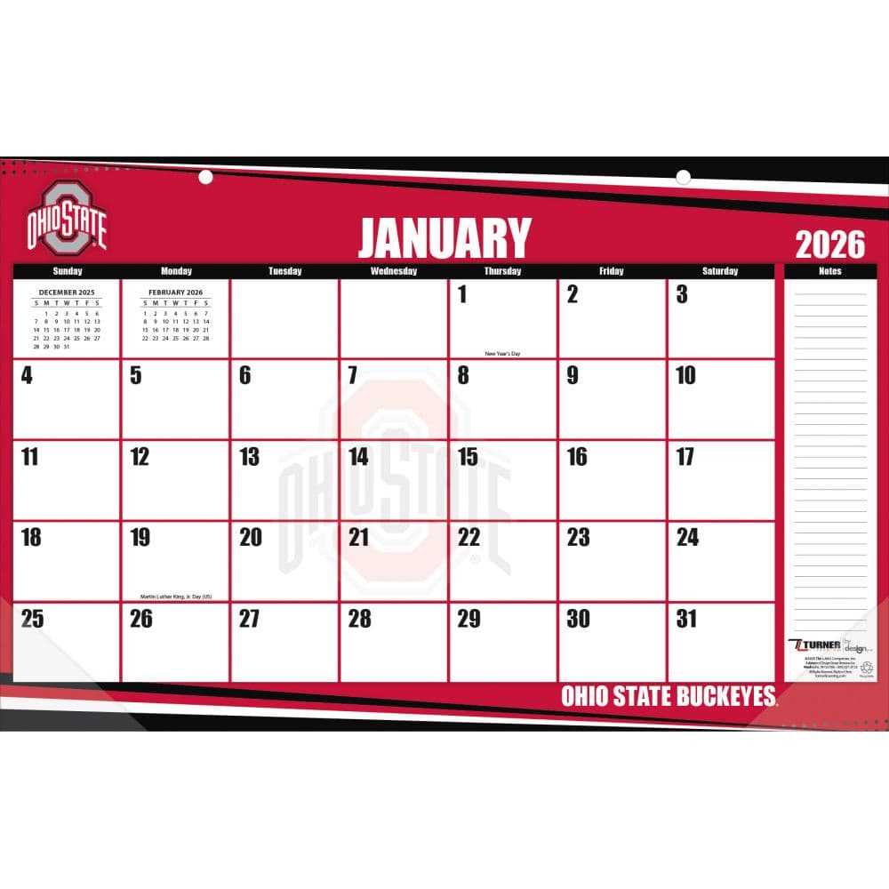 image Ohio State Buckeyes 2026 Desk Calendar