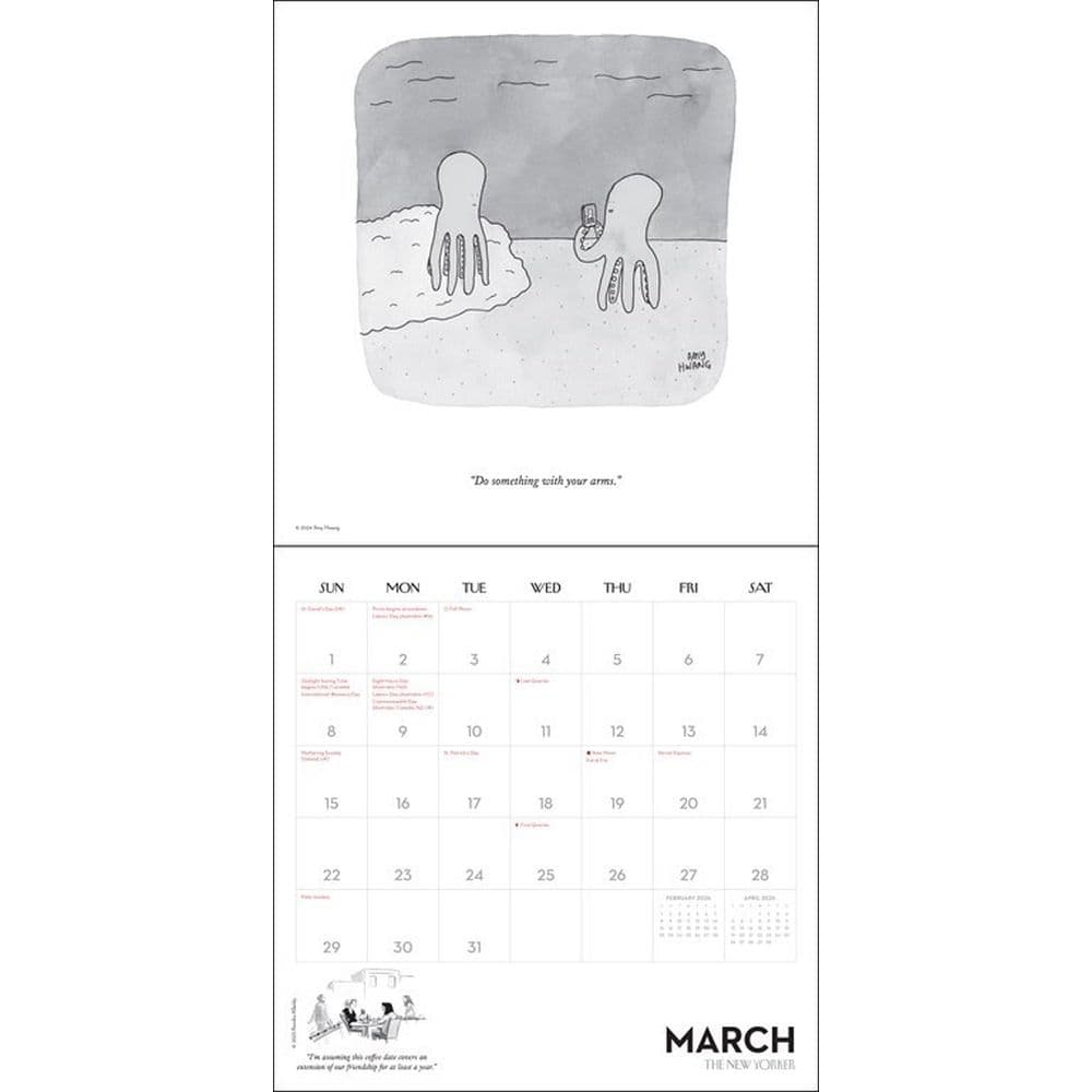 New Yorker Cartoons 2026 Wall Calendar Second Alternate Image