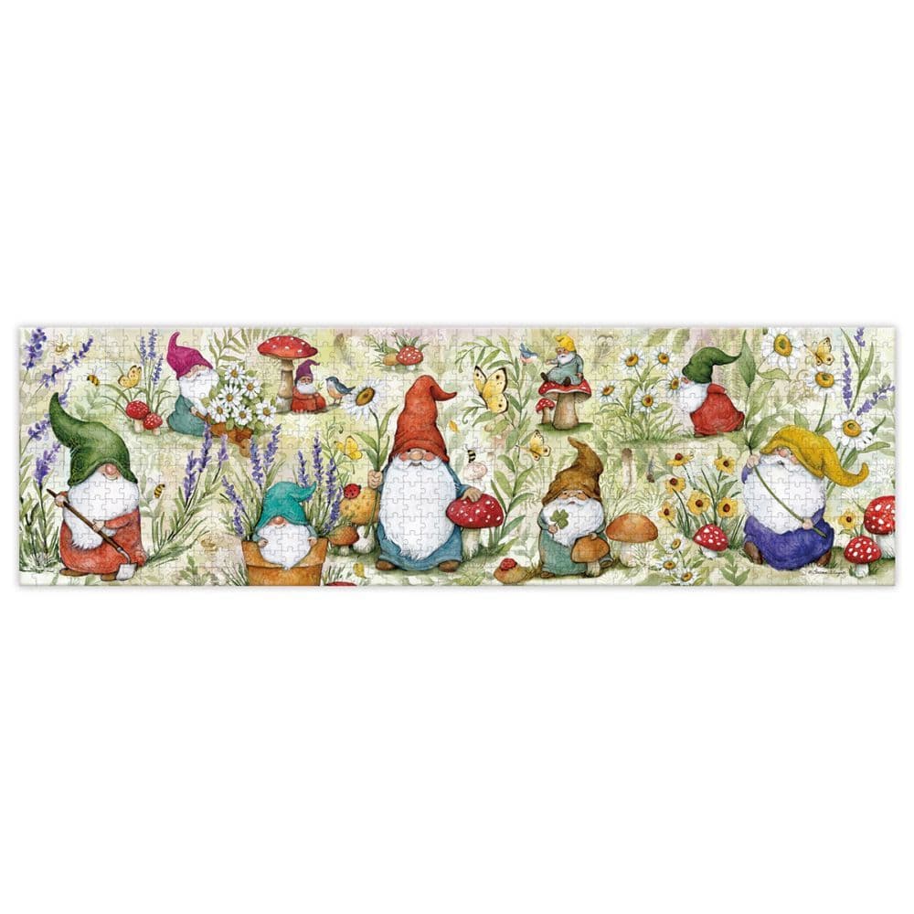 Garden Gnomes 750 Piece Panoramic Puzzle Alternate Image 2
