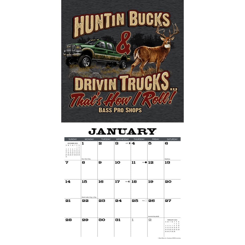 Hunting Tales Buck Wears 2024 Wall Calendar Alternate Image 2