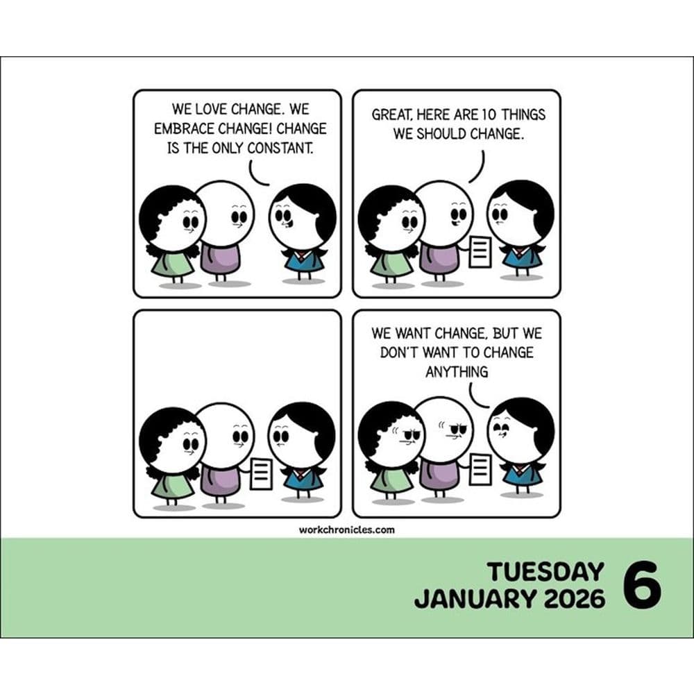 Work Chronicles 2026 Desk Calendar Second Alternate Image