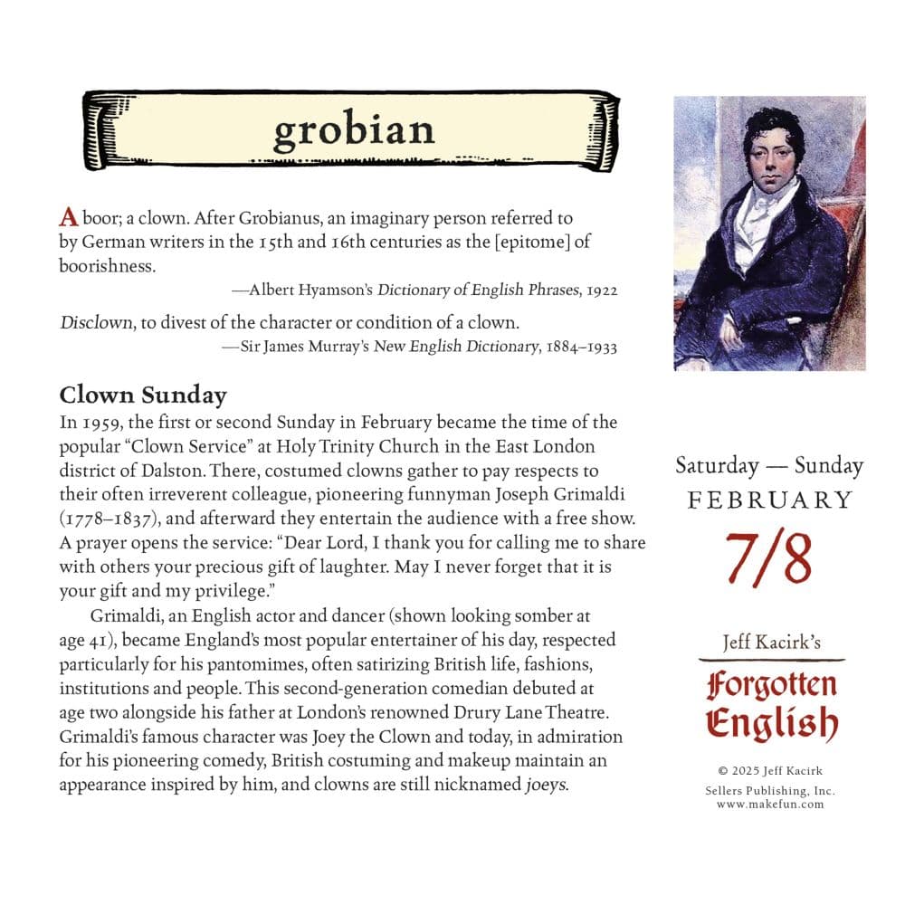 Forgotten English 2026 Desk Calendar Third Alternate Image