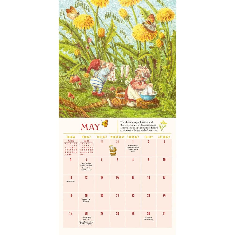 Gnome Life 2025 Mini Wall Calendar Second Alternate Image width="1000" height="1000"