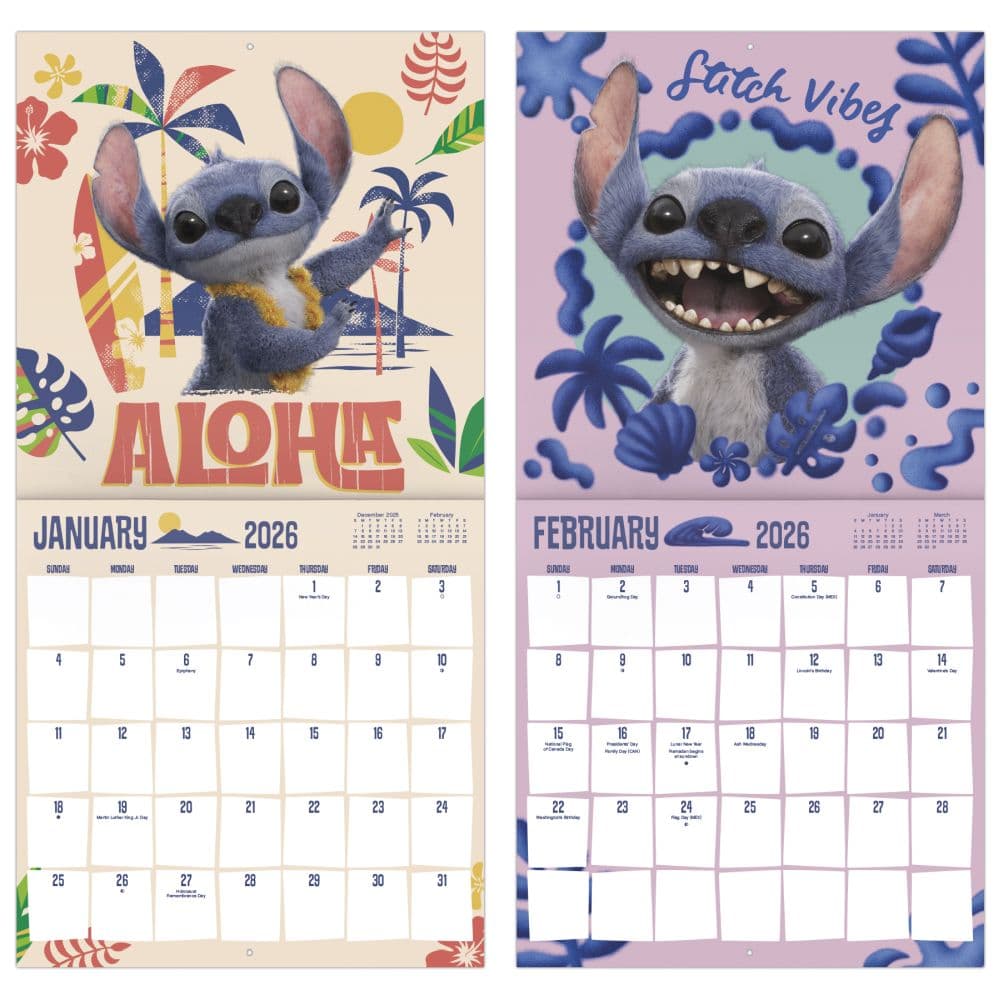 Lilo and Stitch Movie 2026 Wall Calendar Fifth Alternate Image