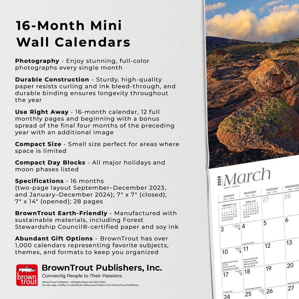 Texas 2024 Mini Wall Calendar Fourth Alternate  Image width=&quot;1000&quot; height=&quot;1000&quot;