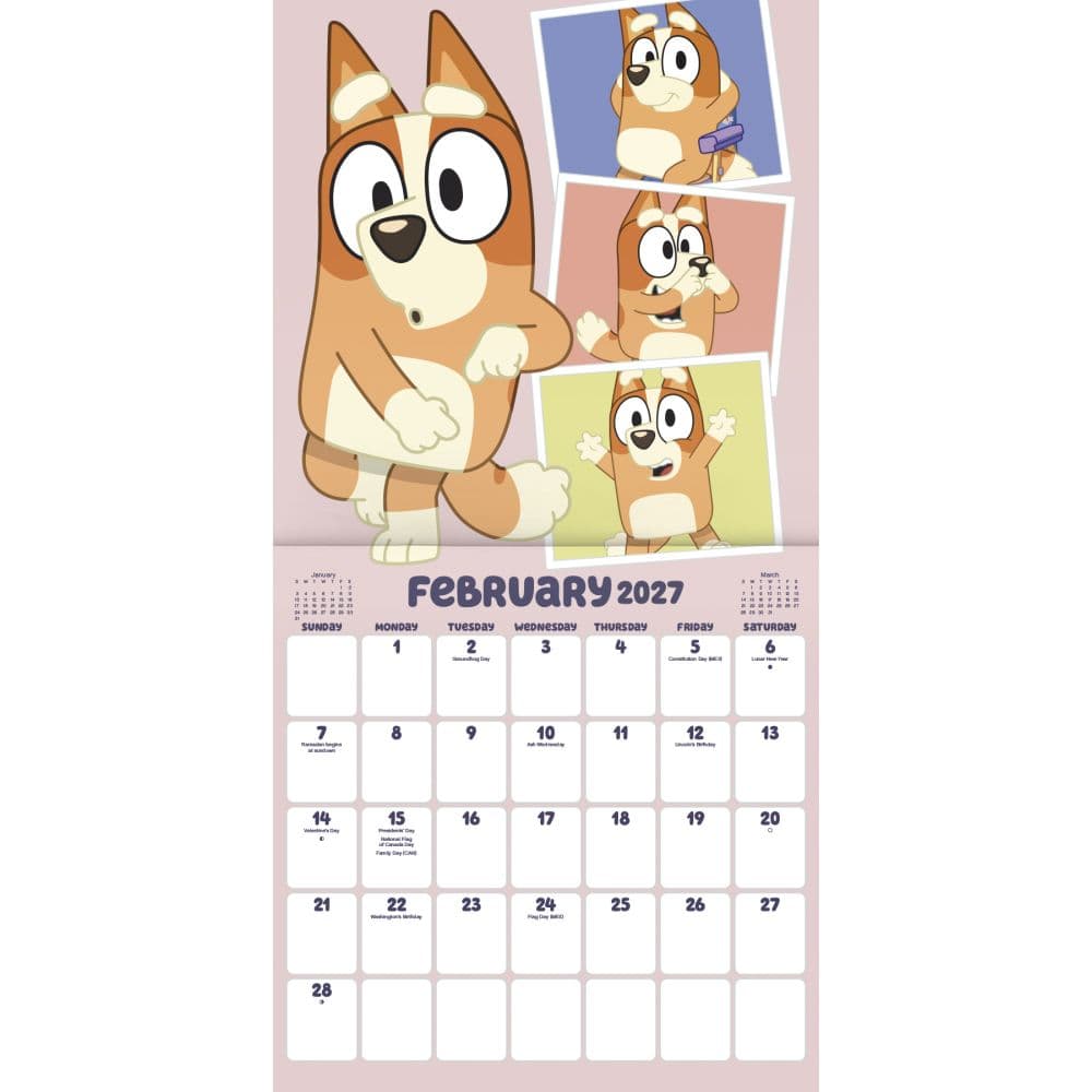 Bluey 2027 Wall Calendar Third Alternate Image
