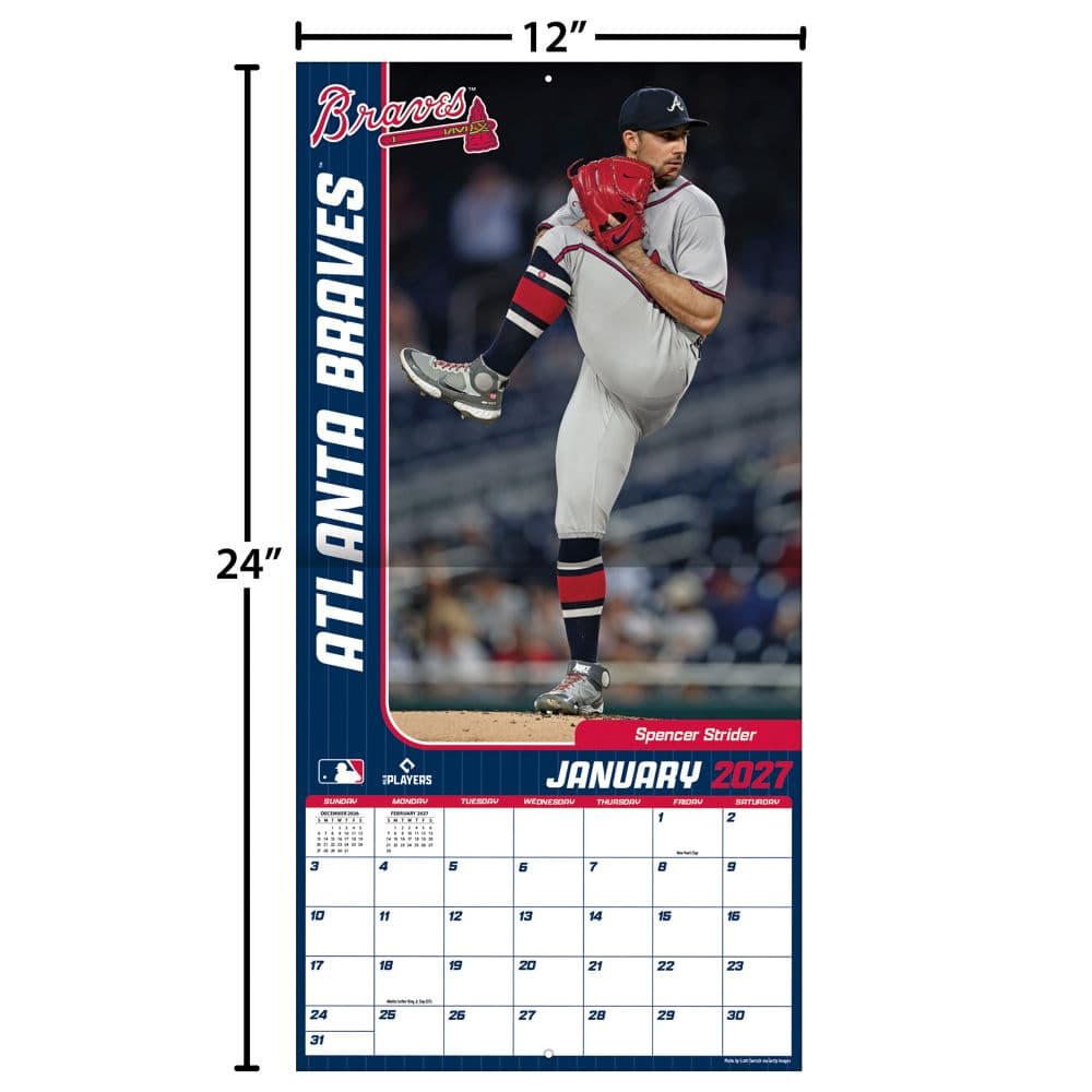 MLB Atlanta Braves 2027 Wall Calendar Fourth Alternate Image