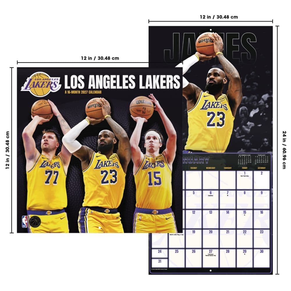Los Angeles Lakers 2027 Wall Calendar Sixth  Alternate Image