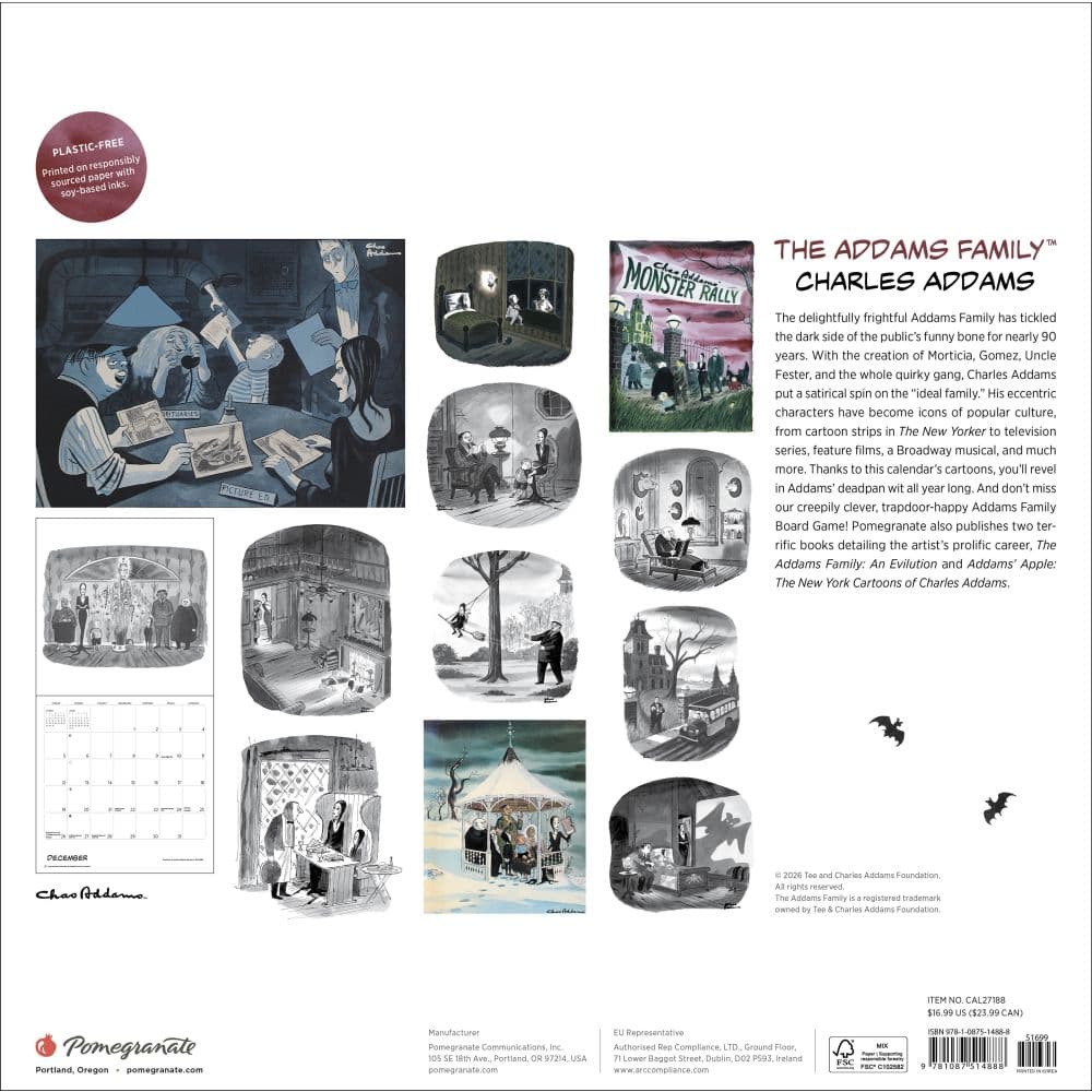 The Addams Family 2027 Wall Calendar First Alternate Image