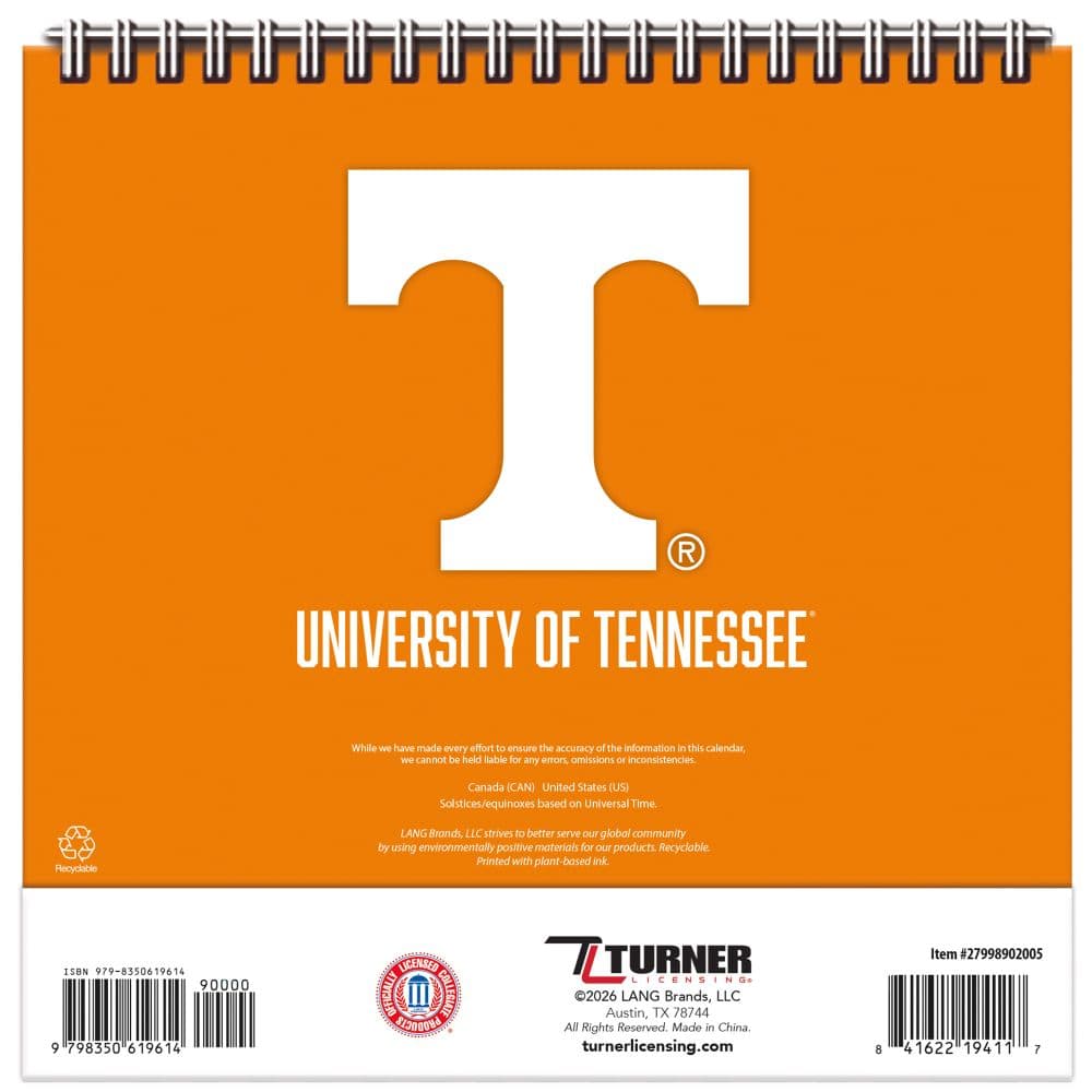 Tennessee Volunteers 2027 Easel Desk Calendar Third Alternate Image