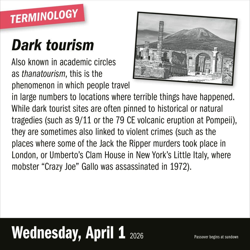 True Crime 2026 Desk Calendar Fourth Alternate Image