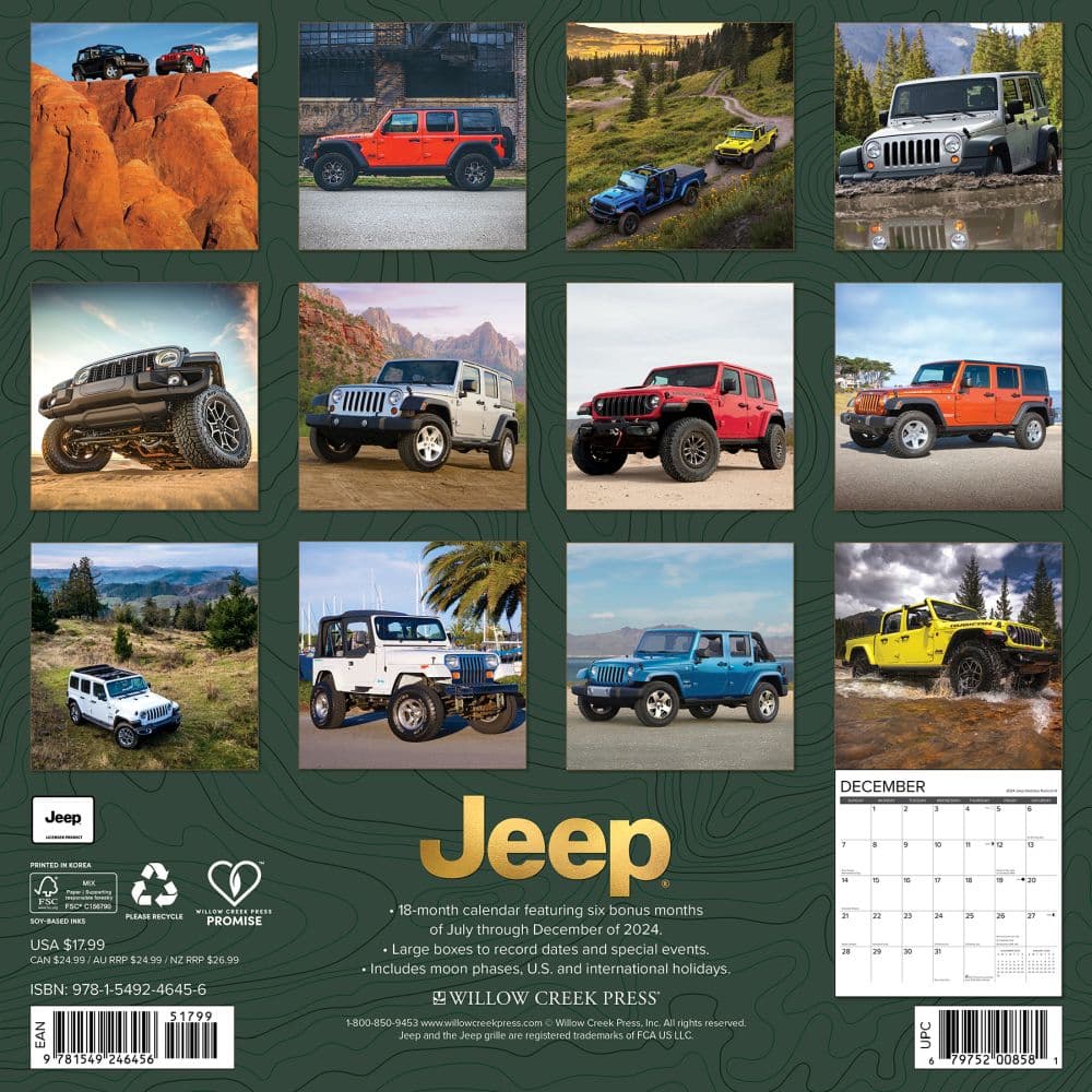 Jeep 2025 Wall Calendar Alt1