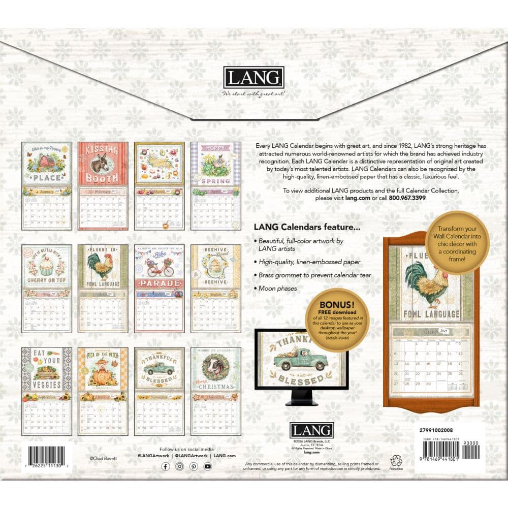 Farmhouse 2027 Wall Calendar by Chad Barrett First Alternate Image