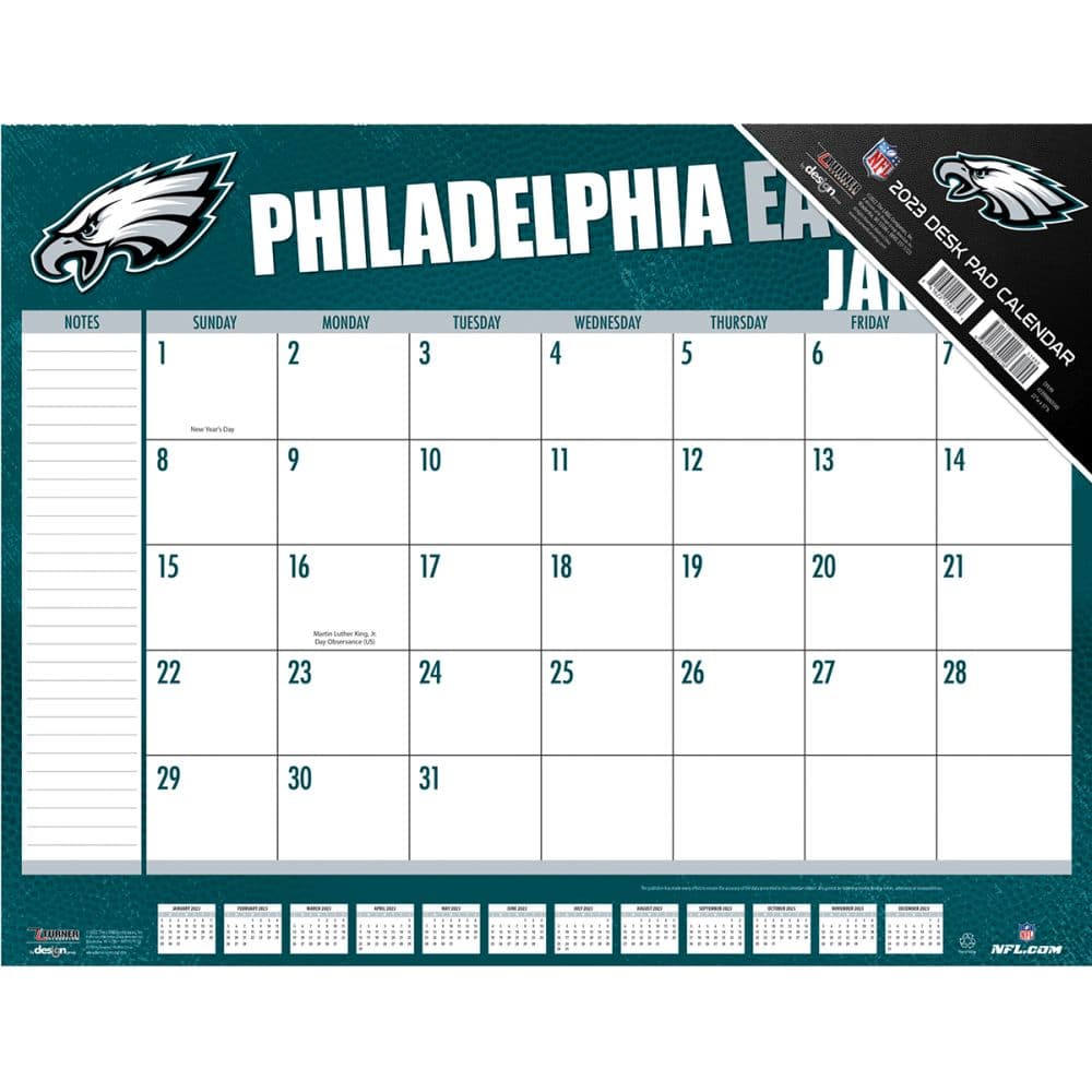 Turner Sports NFL Philadelphia Eagles 2023 Desk Pad