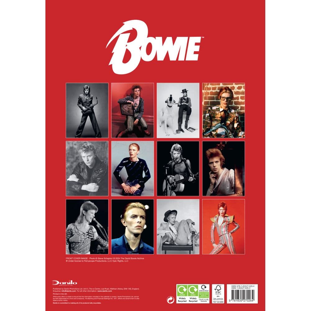 David Bowie Poster 2025 Wall Calendar First Alternate Image