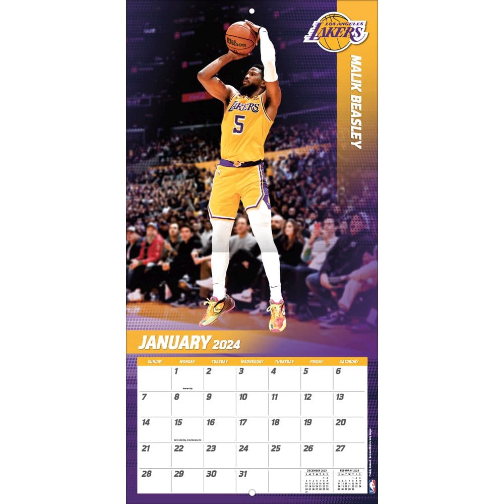 Los Angeles Lakers 2024 Wall Calendar