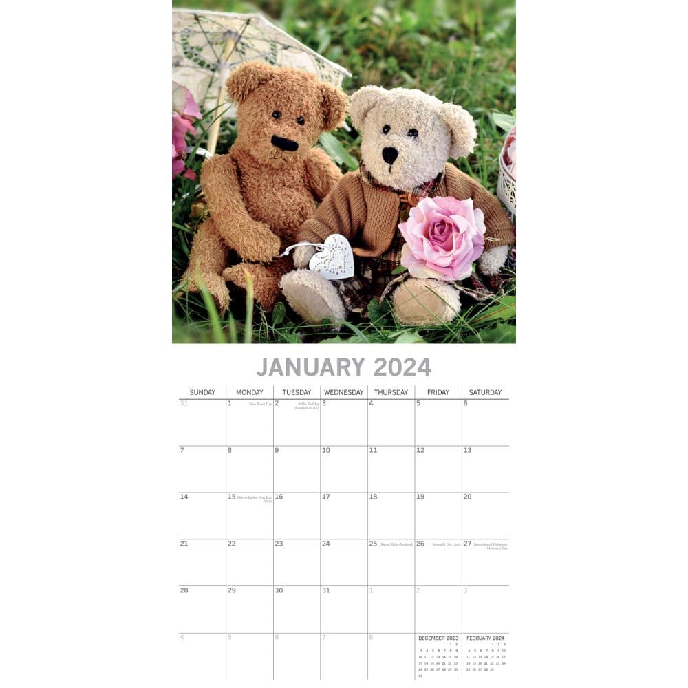 Teddy Bears 2025 Wall Calendar