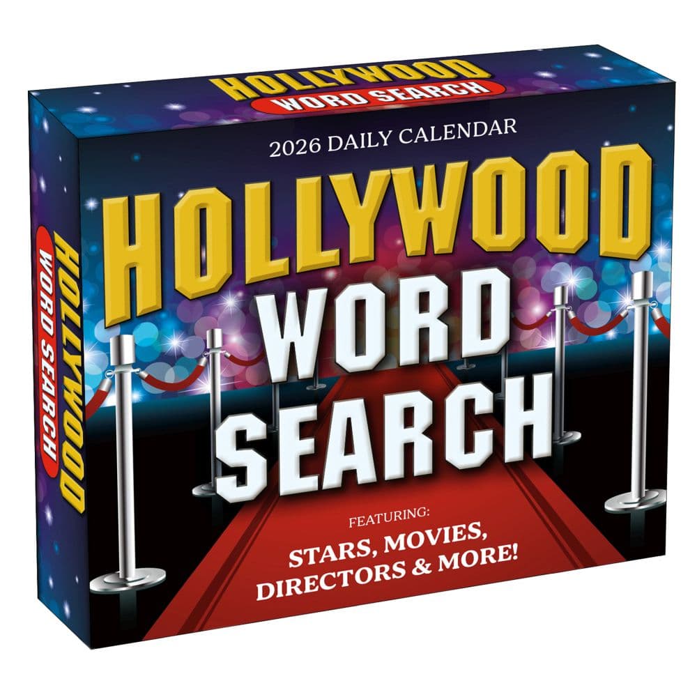 Hollywood Word Search 2026 Desk Calendar Main Product Image